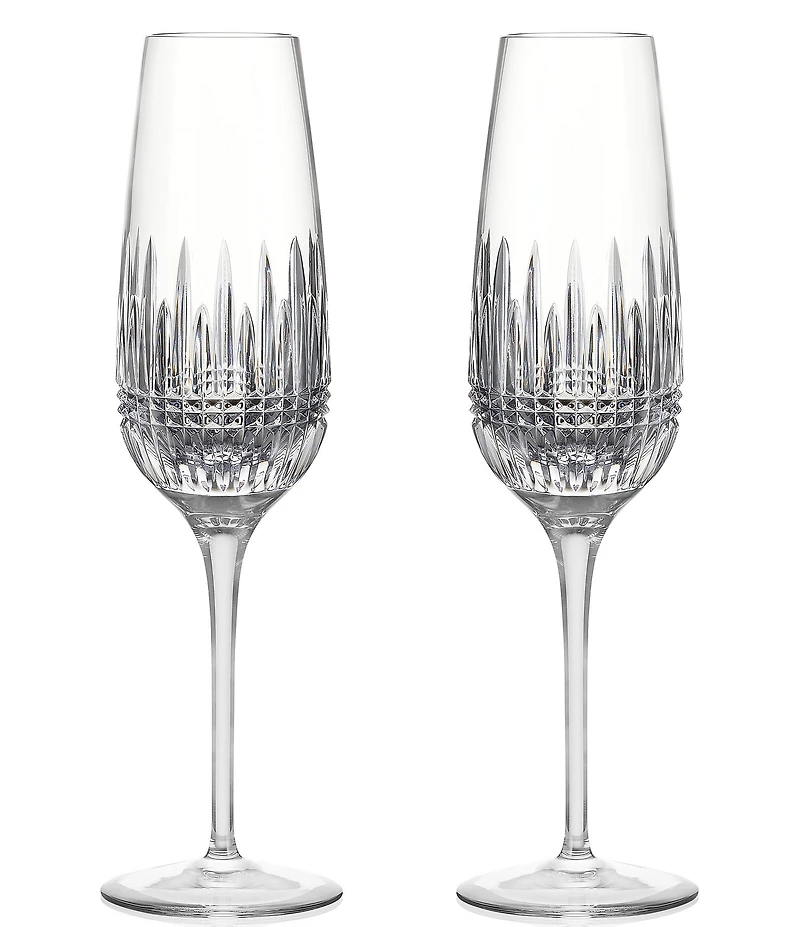 Waterford Lismore Diamond Essence Flute 10.5floz, Set of 2