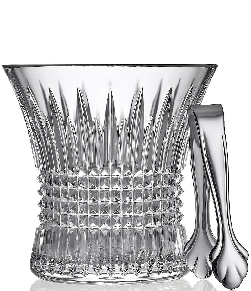 Waterford Lismore Diamond Ice Bucket, 7.5in with Tongs