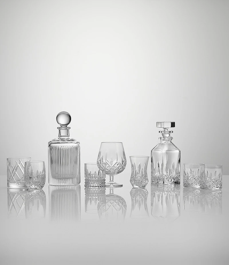 Waterford Connoisseur Lismore Diamond Straight Double Old Fashion 6-oz, Set of 2