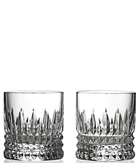 Waterford Connoisseur Lismore Diamond Straight Double Old Fashion 6-oz, Set of 2