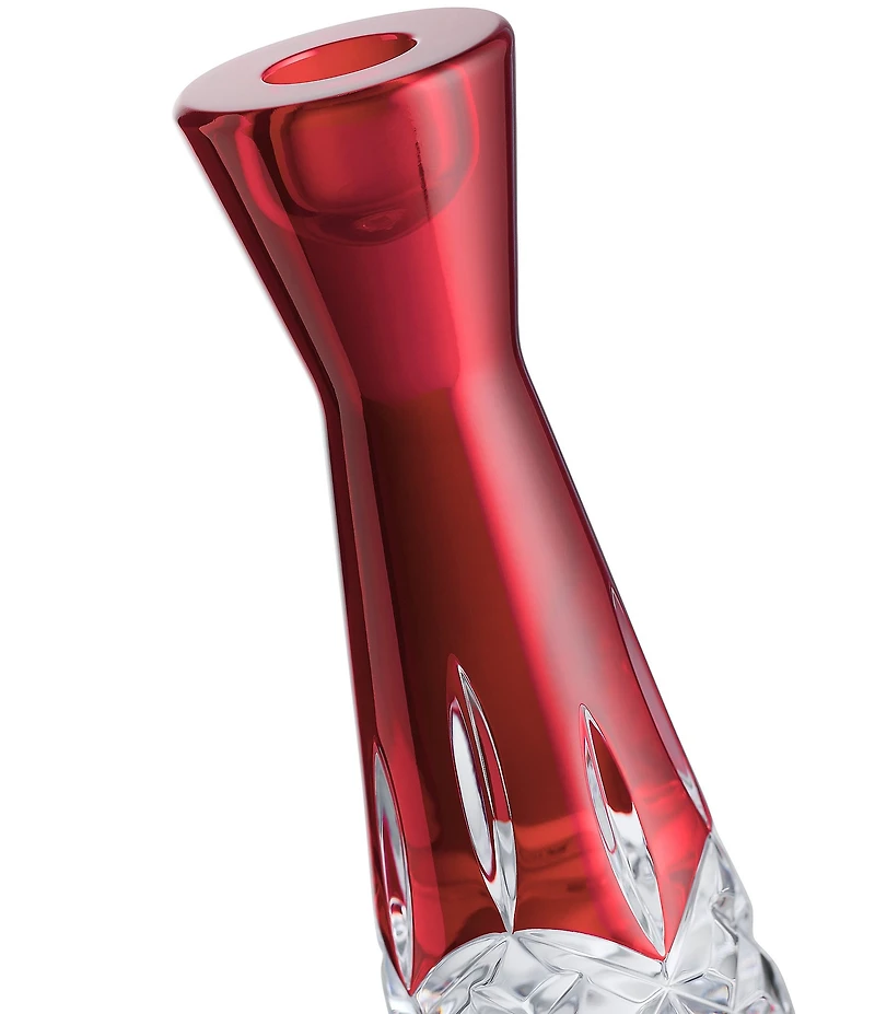 Waterford Lismore Red Candlestick Round 8-in, Set of 2