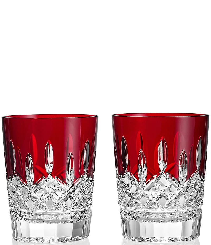 Waterford Lismore Red Double Old Fashioned 12.5floz, Set of 2