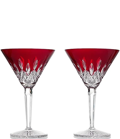 Waterford Lismore Red Martini, 7fl-oz, Set of 2