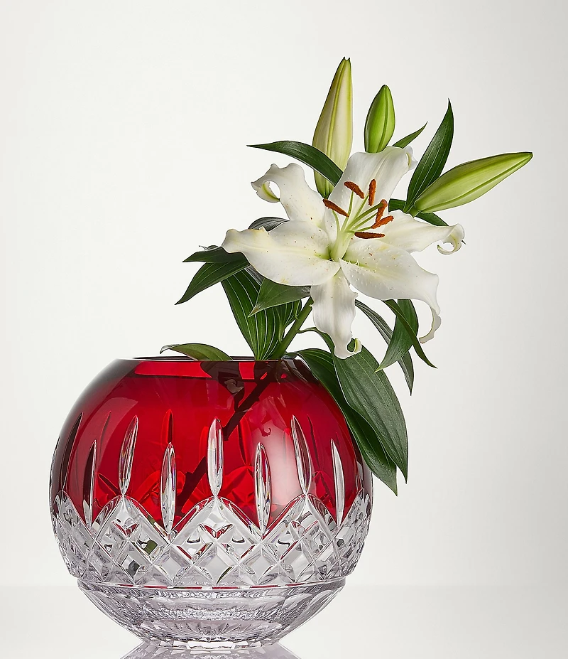 Waterford Lismore Red Rose Bowl, 8in