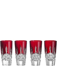 Waterford Lismore Red Shot Glass 1.5oz, Set of 4