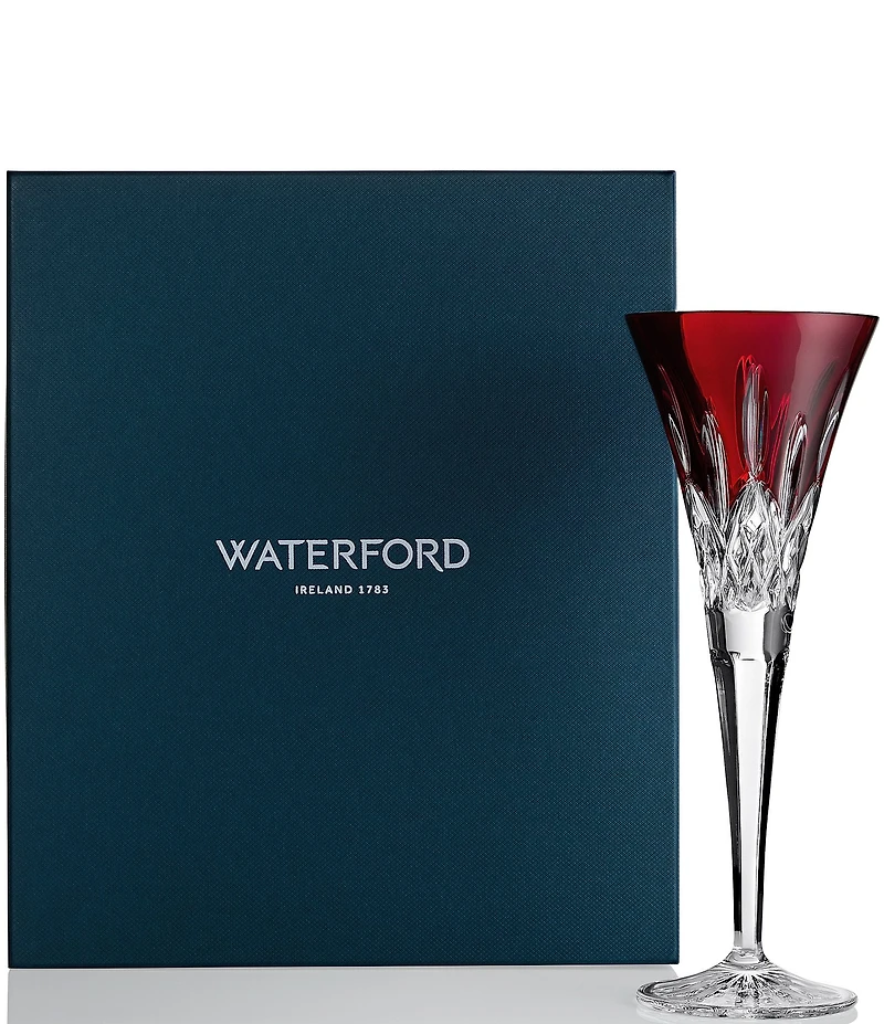 Waterford Lismore Red Toasting Flute 5.5oz, Set of 2
