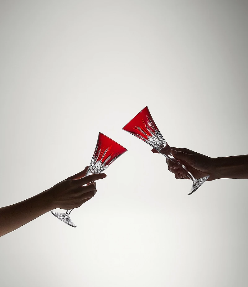 Waterford Lismore Red Toasting Flute 5.5oz, Set of 2