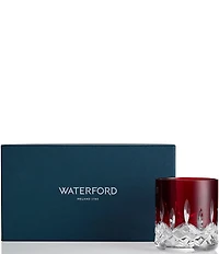 Waterford Lismore Red Straight Double Old Fashion 6-oz, Set of 2