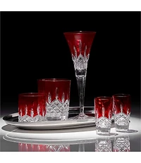 Waterford Lismore Red Straight Double Old Fashion 6-oz, Set of 2