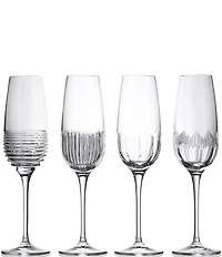 Waterford Mixology Flute 11floz, Mixed Set of 4