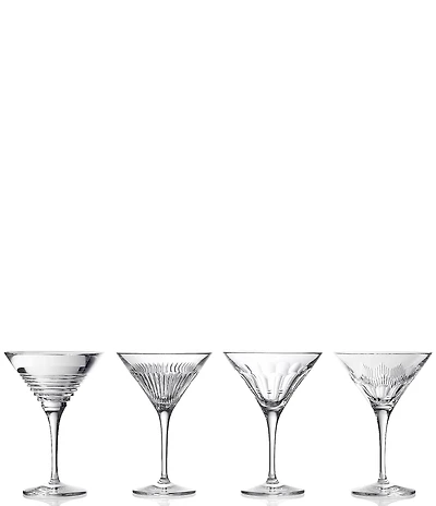 Waterford Mixology Martini 4floz , Mixed Set of 4