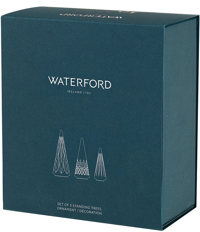 Waterford Crystal Standing Trees, Set of 3