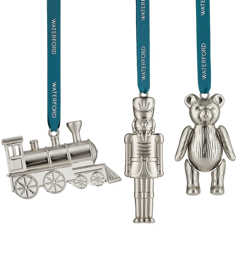 Waterford Steam Train / Teddy / Nutcracker Ornament, Set of 3
