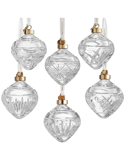 Waterford Winter Wonders Baubles Holly, Set of 6
