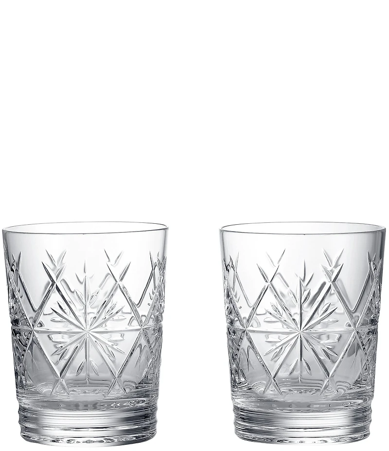 Waterford Winter Wonders Double-old Fashion Snowflake Glasses, Set of 2