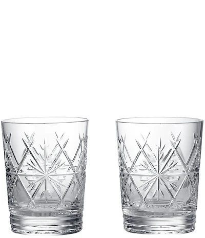Waterford Winter Wonders Double-old Fashion Snowflake Glasses, Set of 2