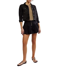 We The Free Free People Roselle High Rise Denim Mini Skirt