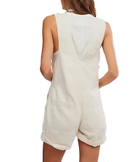 We The Free Jude Shortall Square Neck Sleeveless Denim Romper