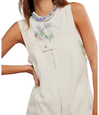We The Free Jude Shortall Square Neck Sleeveless Denim Romper