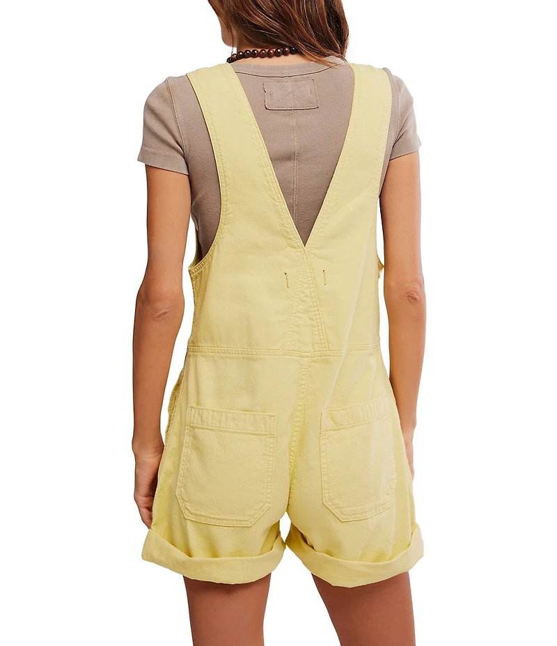 We The Free Jude Shortall Square Neck Sleeveless Denim Romper