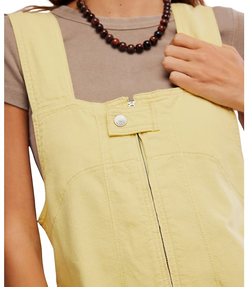 We The Free Jude Shortall Square Neck Sleeveless Denim Romper