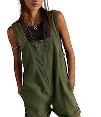 We The Free Jude Shortall Square Neck Sleeveless Denim Romper