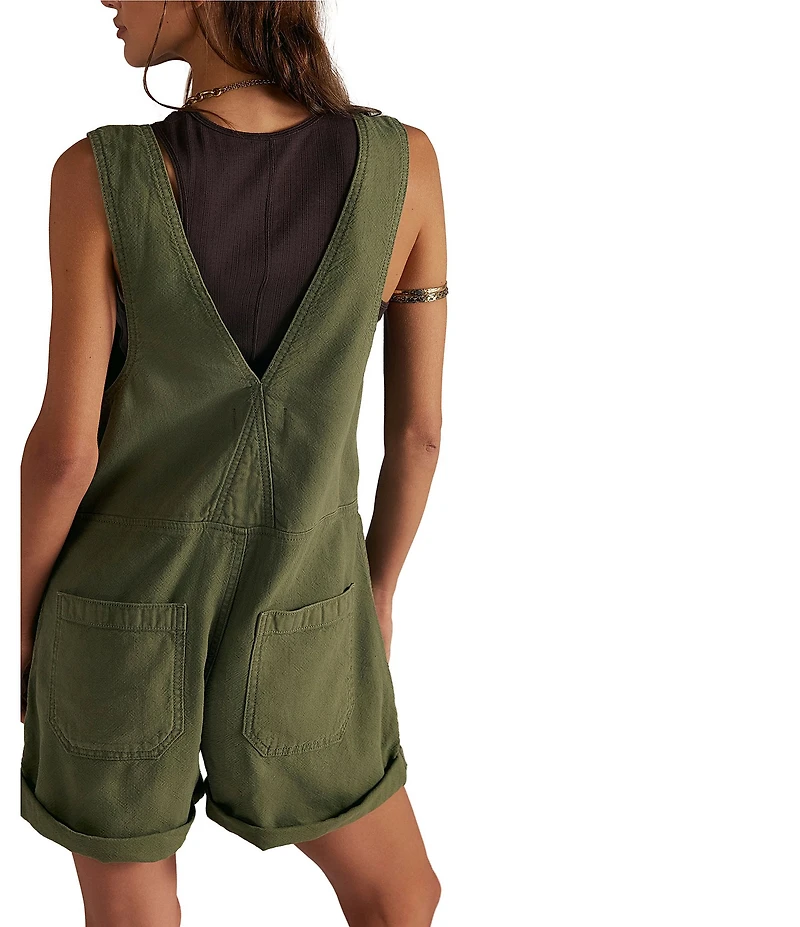 We The Free Jude Shortall Square Neck Sleeveless Denim Romper