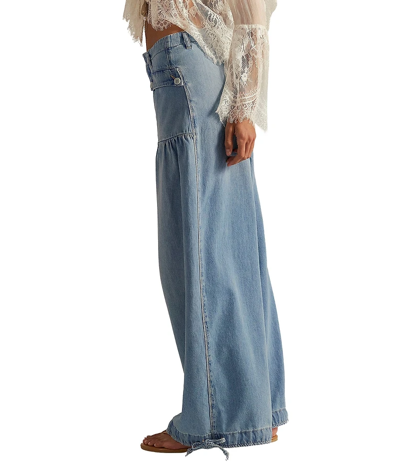 We The Free Lotus Mid Rise Balloon-Style Cinched Ankle Denim Jeans
