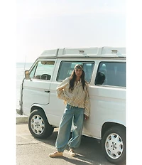 We The Free Lotus Mid Rise Balloon-Style Cinched Ankle Denim Jeans