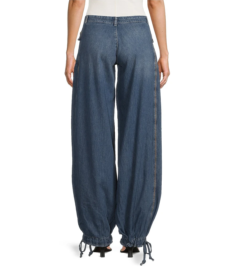 We The Free Lotus Mid Rise Balloon-Style Cinched Ankle Denim Jeans