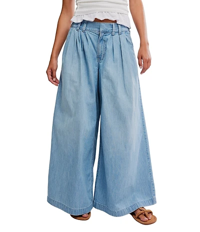 We The Free Scout Wide Leg Low Rise Denim Jeans