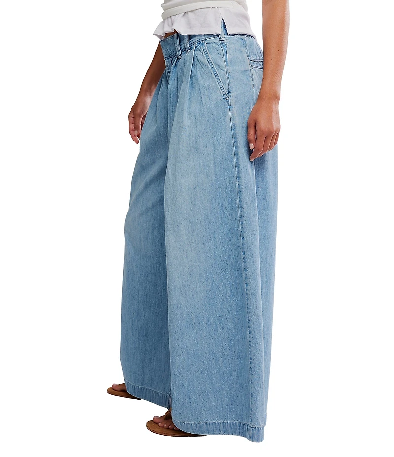 We The Free Scout Wide Leg Low Rise Denim Jeans