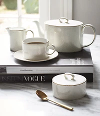 Wedgwood Arris Geometric Bone China Teapot