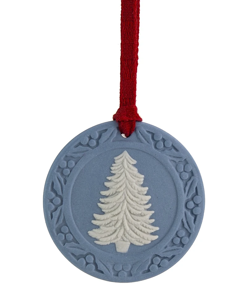 Wedgwood Jasper Blue & White Tree Ornament