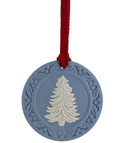Wedgwood Jasper Blue & White Tree Ornament