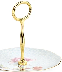 Wedgwood Cuckoo Bird Floral Collection 2-Tier Cake Stand