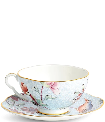 Wedgwood Cuckoo Collection Blue Teacup & Saucer