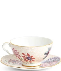 Wedgwood Cuckoo Collection Peach Teacup & Saucer Set