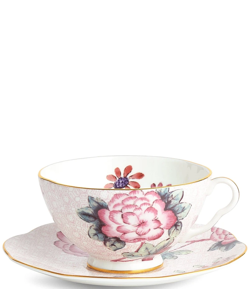 Wedgwood Cuckoo Collection Pink Teacup & Saucer
