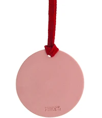 Wedgwood Jasper Pink & White Snowflake Ornament