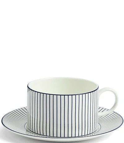 Wedgwood Gio Blue Collection Pinstripe Teacup Saucer