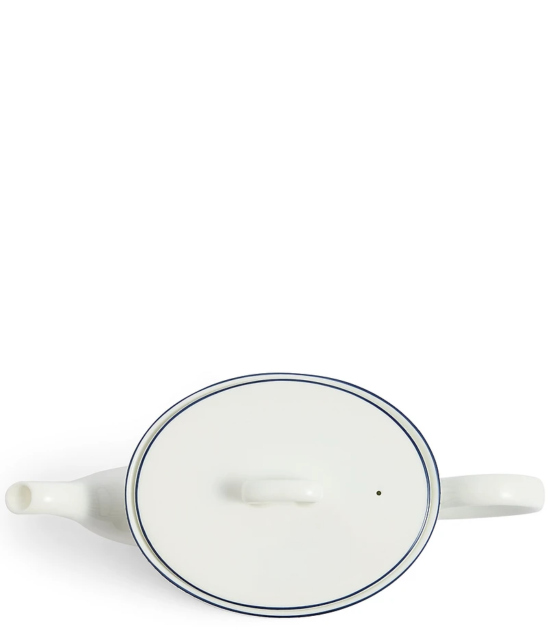 Wedgwood Gio Blue Collection Pinstripe Teapot