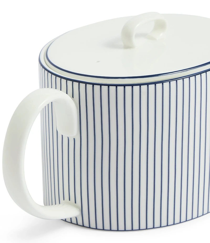 Wedgwood Gio Blue Collection Pinstripe Teapot