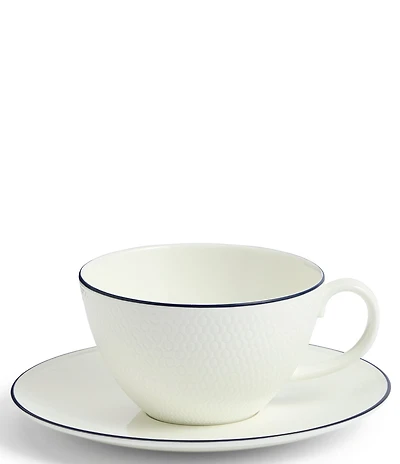 Wedgwood Gio Blue Collection Teacup & Saucer Set