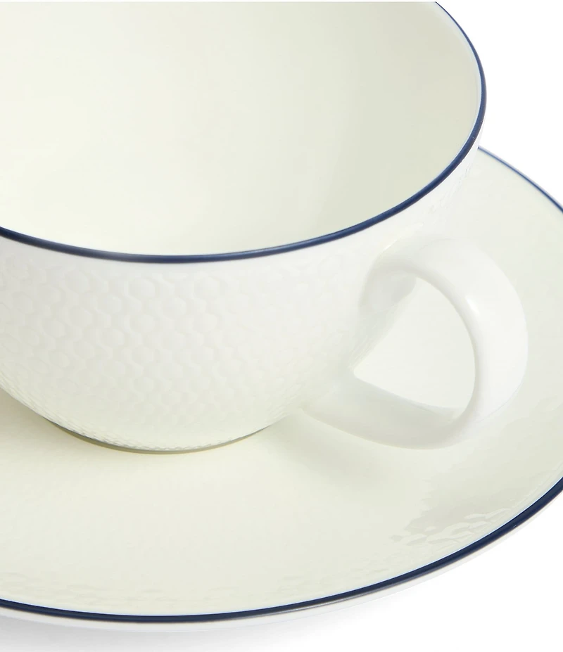 Wedgwood Gio Blue Collection Teacup & Saucer Set