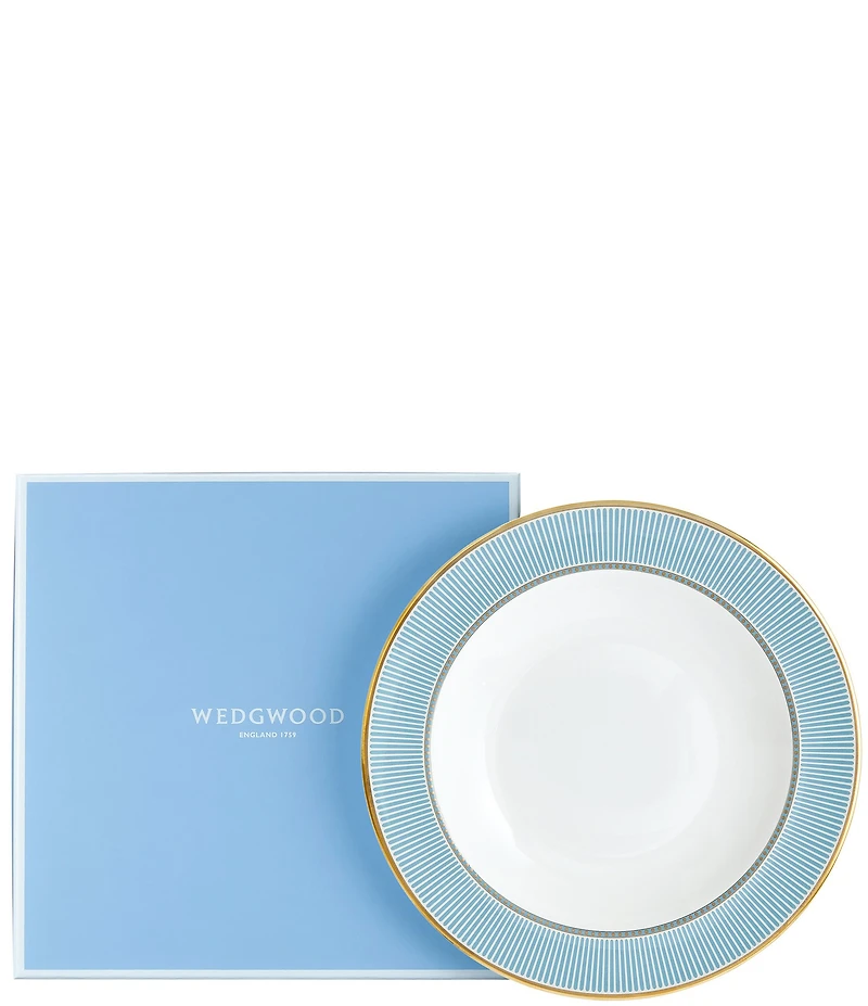 Wedgwood Helia Collection Stripe Rimmed Soup Plate