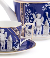 Wedgwood Renaissance Collection Teapot and Teacup Saucer, Set of 2