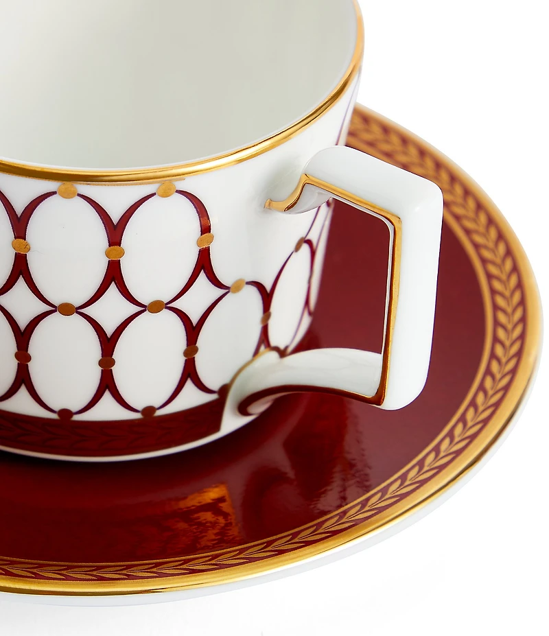Wedgwood Renaissance Red Collection Espresso Cup & Saucer