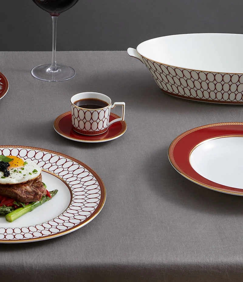 Wedgwood Renaissance Red Collection Rim Soup Plate, 8.9#double;