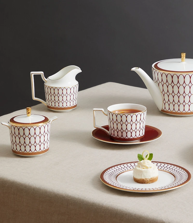 Wedgwood Renaissance Red Collection Sugar & Creamer Set